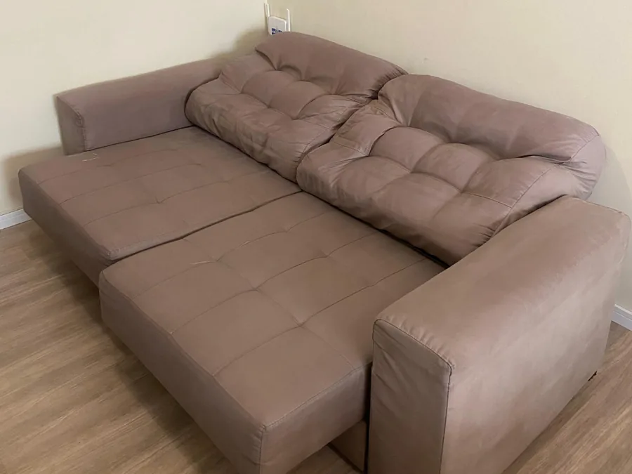 Sofá de suede depois da higienização em Balneário Camboriú